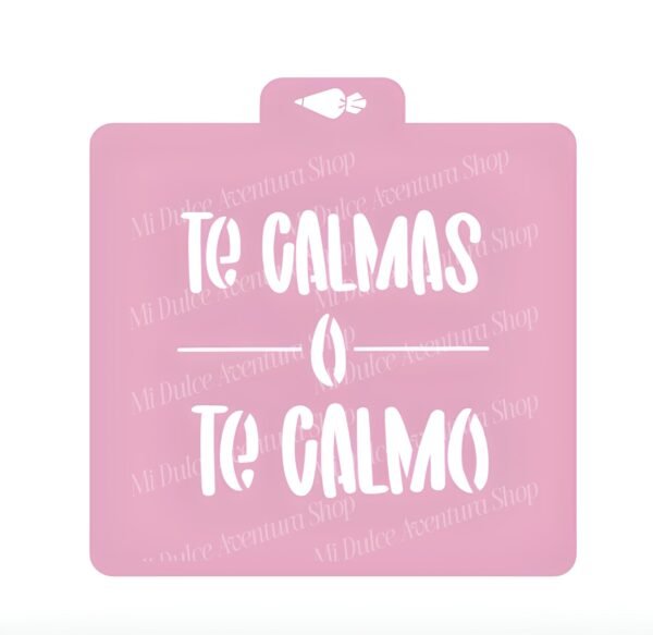 Te calmas o te calmo