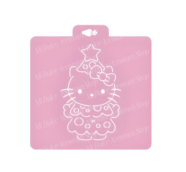 Stencil PYO Acuarela Kitty árbol