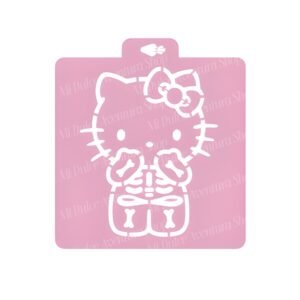 Acuarela Kitty calavera