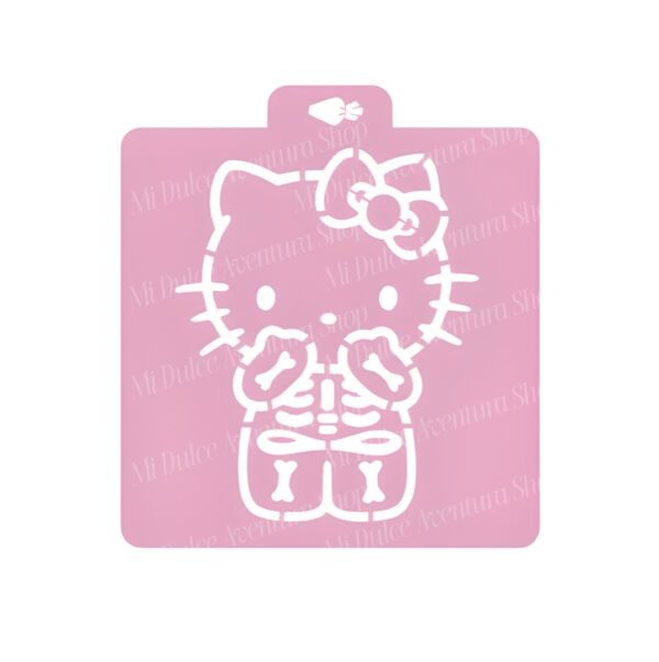 Acuarela Kitty calavera