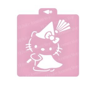 Acuarela Kitty escoba