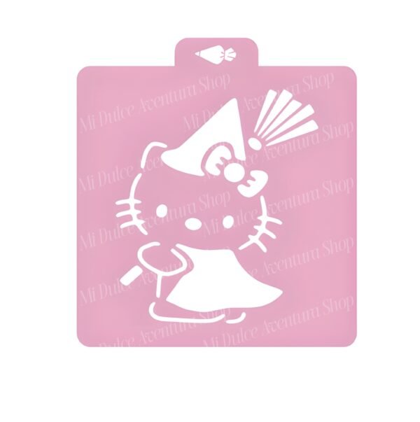 Acuarela Kitty escoba