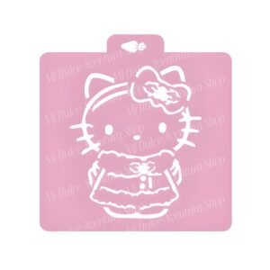 Stencil PYO Acuarela Kitty santa