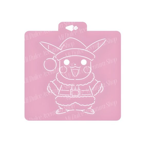 Stencil PYO Acuarela Pikachu santa