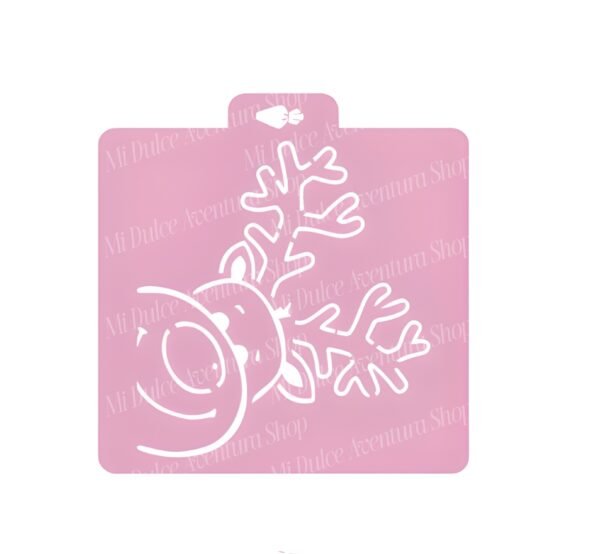 Stencil PYO Acuarela cara reno