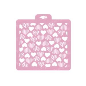 Corazones franjas