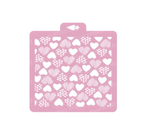 Corazones franjas