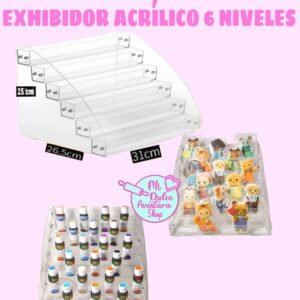 Exhibidor acrílico 6 nivele $250