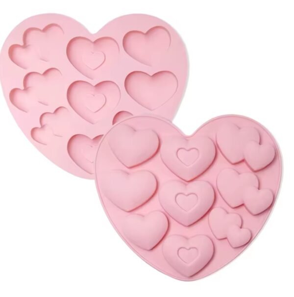 Molde corazon doble