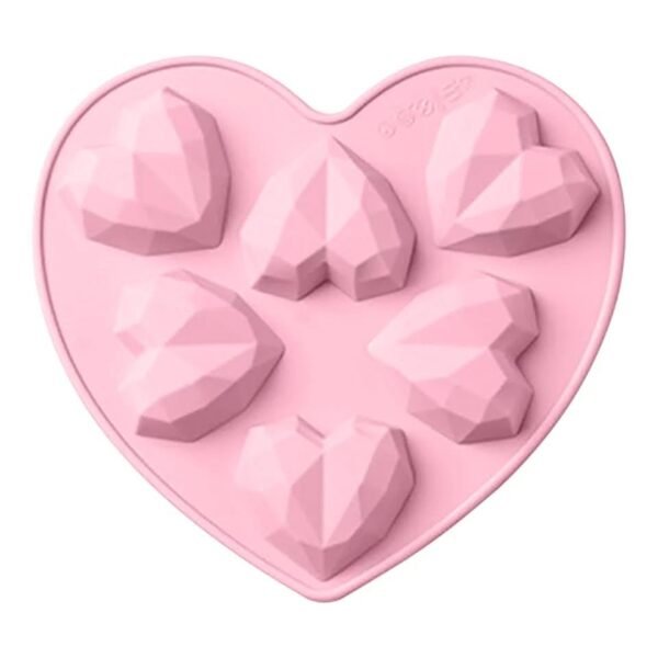 Molde corazon geometríco