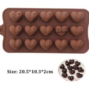 Molde de silicón corazón 4.3 cm