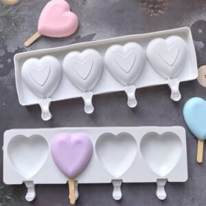 Molde silicón paleta corazón