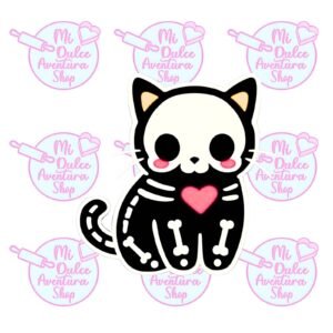 Cortador Galletas Gatito Chuby Esqueleto