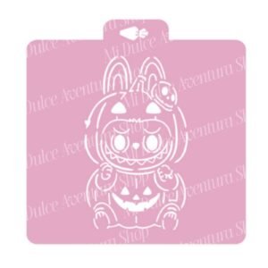 Stencil Acuarela Labubu Calabaza