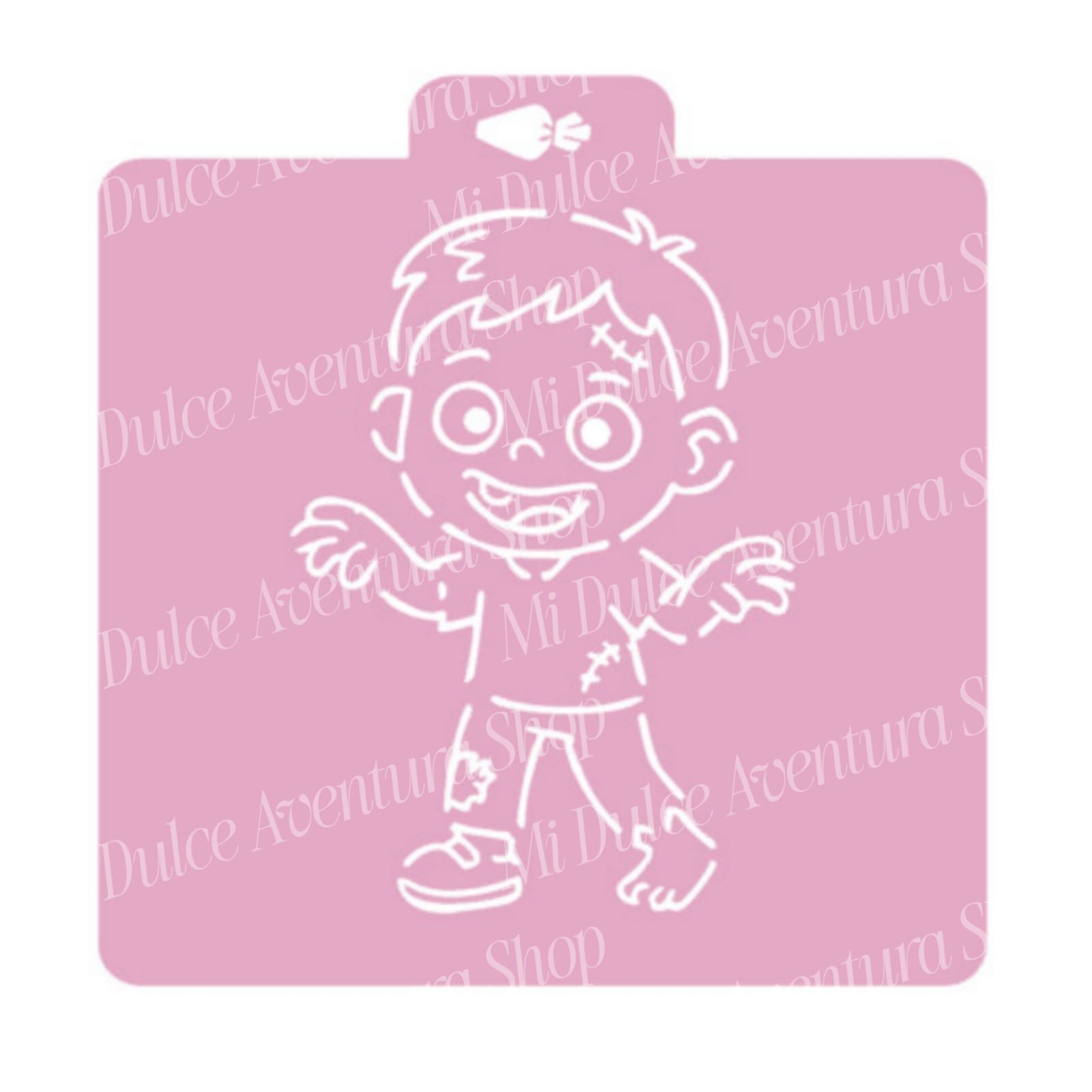 Stencil Acuarela Niño Zombie