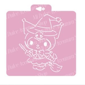 Stencil Acuarela Kuromi Bruja