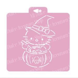 Stencil Acuarela Hello kitty caldero