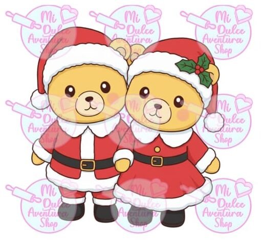 Cortador de Galletas Ositos Santa Claus