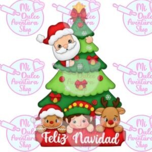 Cortador de Galletas Arbol Santa y Amigos