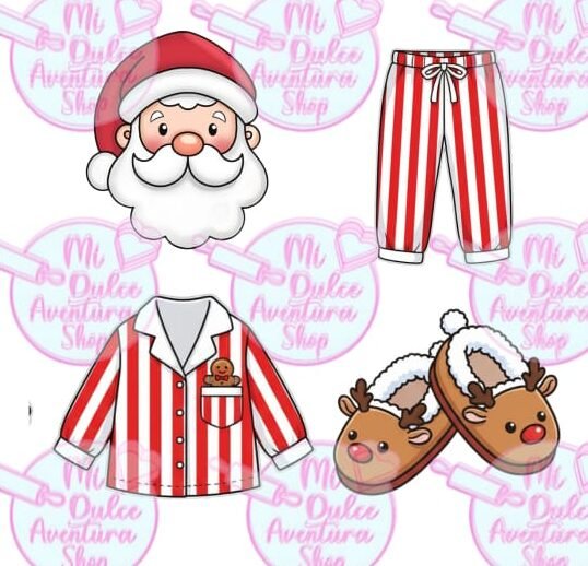 Cortador de Galleta Set Pijama Santa
