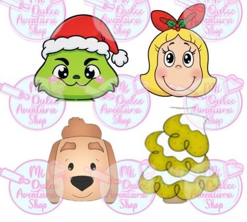 Cortador de Galleta Set Grinch y Amigos