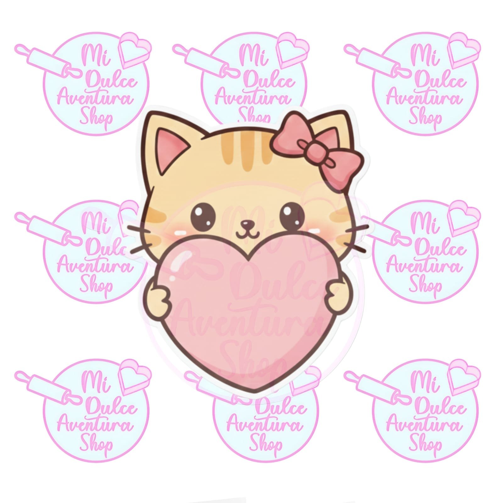 Cortador de Galletas Gatito Corazón