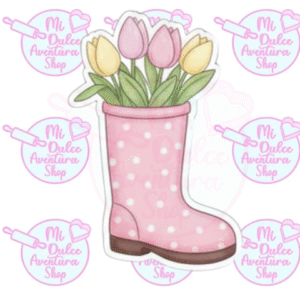 Cortador Galletas Bota Tulipanes