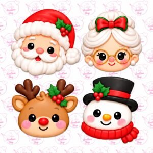 Set Cortador Galletas 5 cm Santa y Amigos