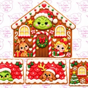 Cortador de Galletas Casa Armable Grinch