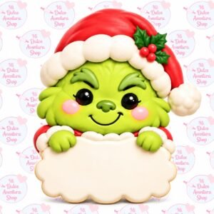 Cortador Galletas Grinch Letrero