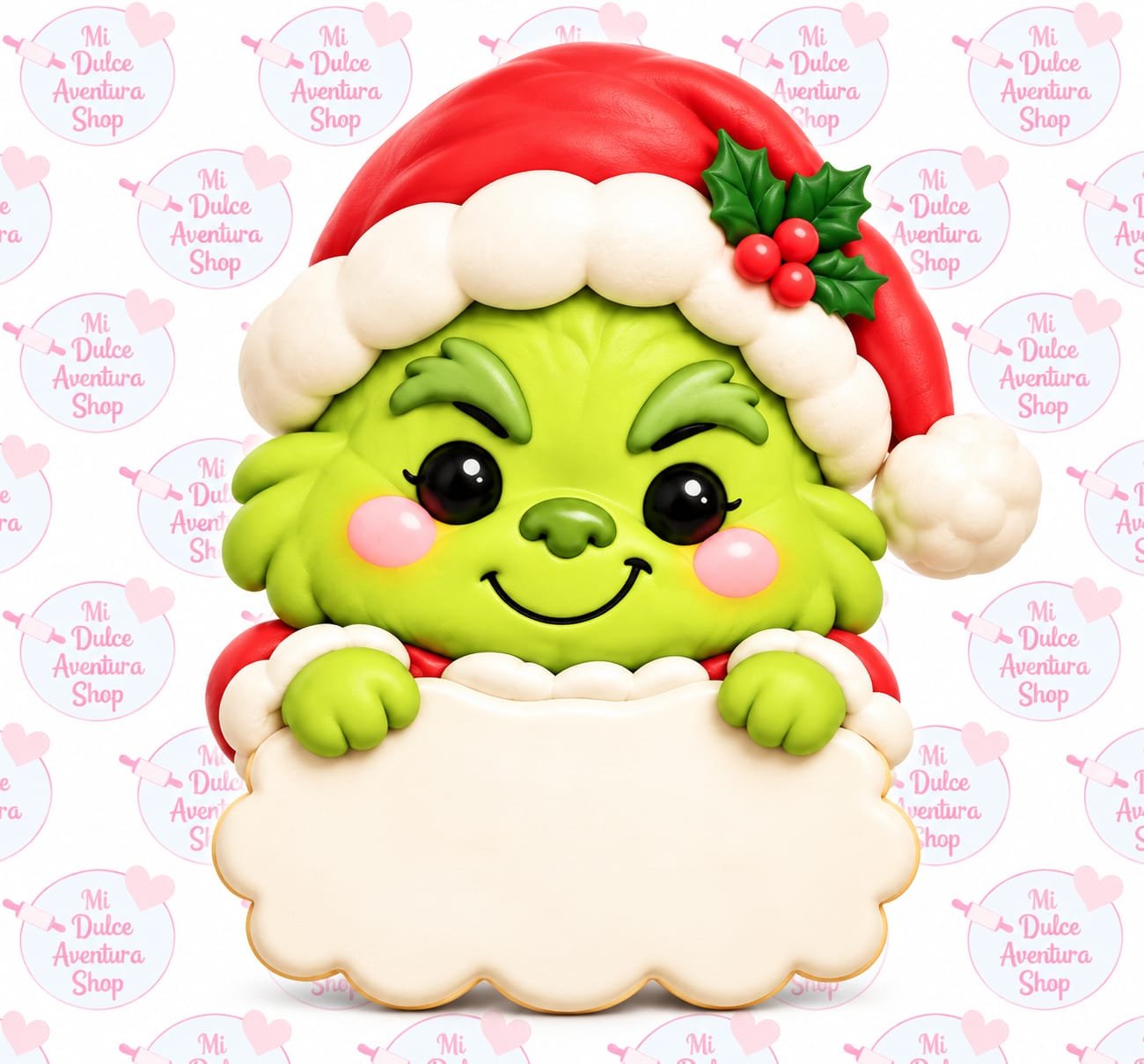 Cortador Galletas Grinch Letrero